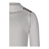 FUN & FUN maglia mezzo collo tinta unita con applicazioni Bianco per Bambina FCJSW00041X BIANCO FUN & FUN 