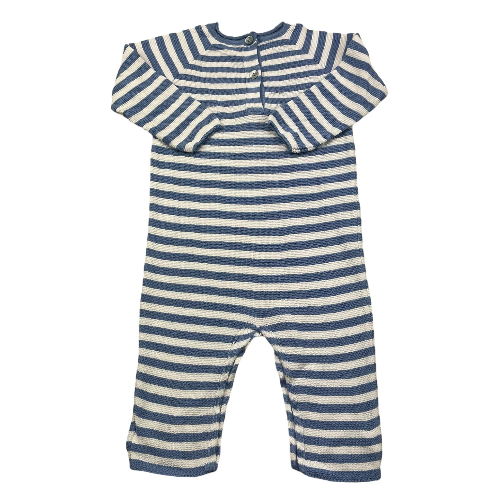 MAGNIFICIO DI VERONA tutina manica lunga fantasia a righe Bianco/azzurro per Neonato 045116 BIANCO/AZZURRO MAGNIFICIO DI VERONA 