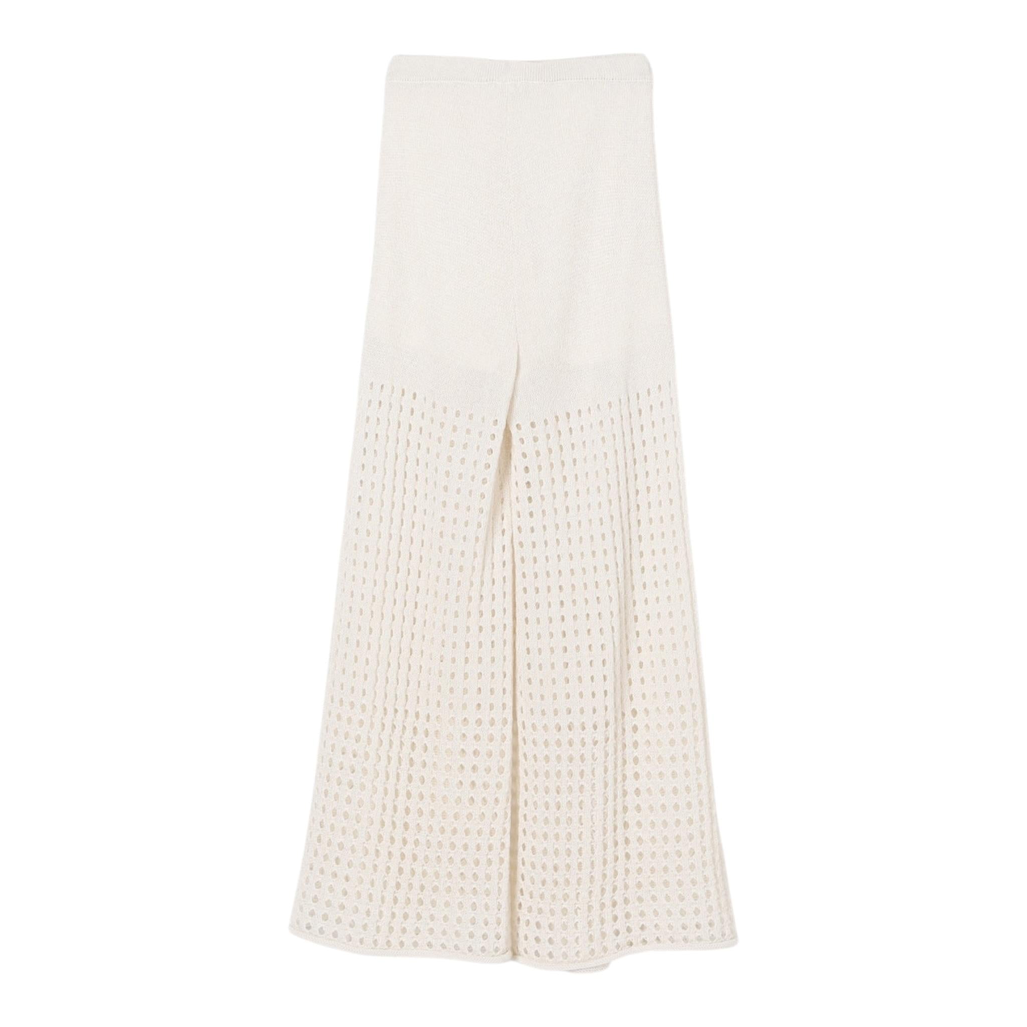 Twinset Pantalone Tinta Unita Traforato per Bambina 251GJ3432X PANNA TWINSET 