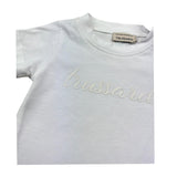 Trussardi T-Shirt Girocollo Tinta Unita con Logo per Neonato TIP26010TS BIANCO TRUSSARDI 