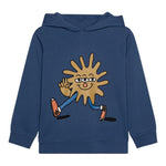 STELLA McCARTNEY felpa chiusa cn cappuccio tinta unita con stampa Blu per Neonato TV4P70 BLU STELLA McCARTNEY 