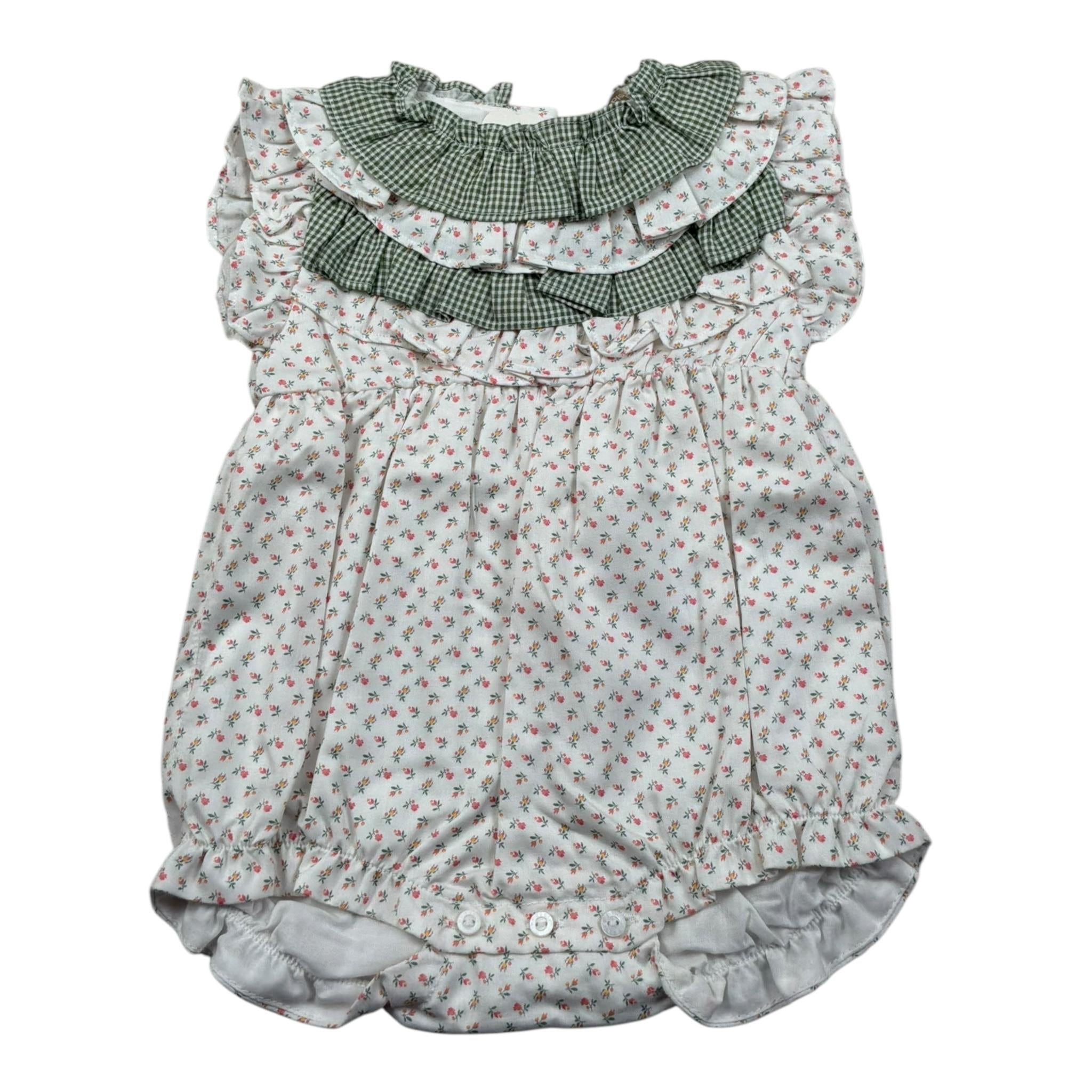 Wedoble Pagliaccetto Mezza Manica Tinta Unita Fantasia Floreale per Neonata V2506705A BIANCO WEDOBLE 