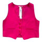 Liu Jo Einfarbige Weste mit Fuchsia-Knöpfen für Mädchen