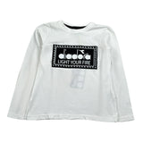 Diadora Shirt tinta unita Girocollo con Stampa Bianco per Bambina 021527 BIANCO DIADORA 