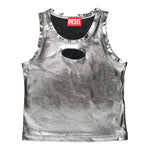 Diesel Canotta Tinta Unita con Logo per Bambina J02178XXX ARGENTO DIESEL 