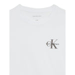 Calvin Klein T-Shirt Girocollo Tinta Unita con Stampa per Bambino IU0IU00624 BIANCO CALVIN KLEIN 