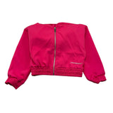 Hinnominate Einfarbiger Kapuzenpullover mit Reißverschluss in Fuchsie für Mädchen