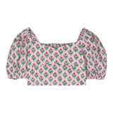 Saint Barth Top Halbarm Floral Fantasy Pink für Mädchen