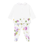 Mayoral Completo 2 Pezzi Shirt-Ghettina con Fantasia per Neonata 1530 BIANCO MAYORAL 