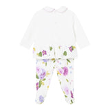 Mayoral Completo 2 Pezzi Shirt-Ghettina con Fantasia per Neonata 1530 BIANCO MAYORAL 