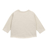 Play Up Shirt Rundhals Einfarbig Mit Kontrastdruck Beige Für Neugeborene
