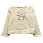 LIU JO felpa chiusa girocollo tnta unita con brillantini Panna per Bambina KF4108XX PANNA LIU JO 