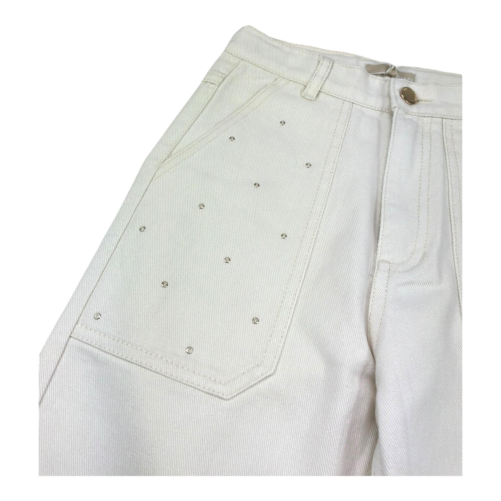 Michael Kors Jeans Tinta Unita con Brillantini per Bambina R30333 BEIGE MICHAEL KORS 