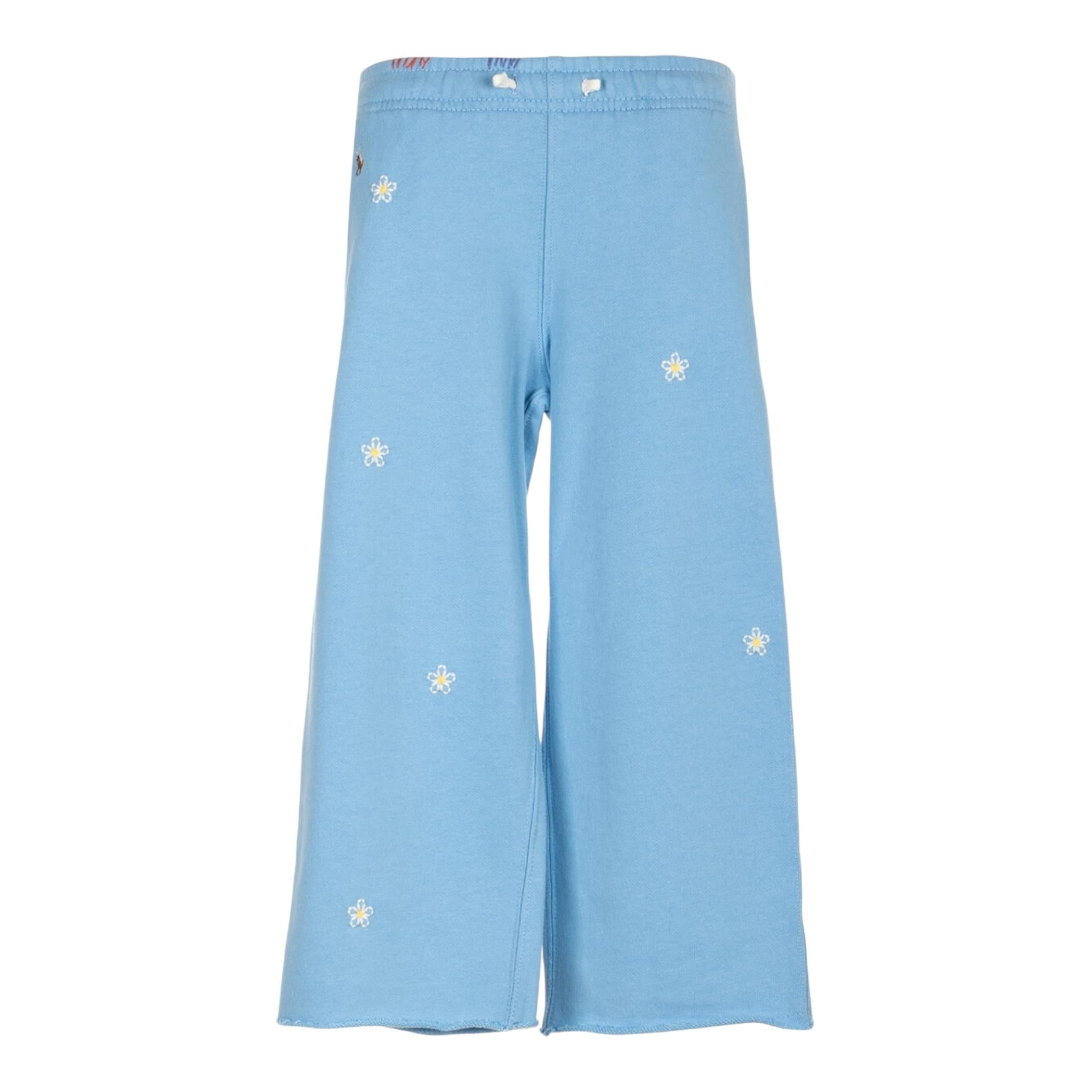 Ralph Lauren Pantalone Tinta Unita Modello A Palazzo per Bambina 312965137002 AZZURRO RALPH LAUREN 