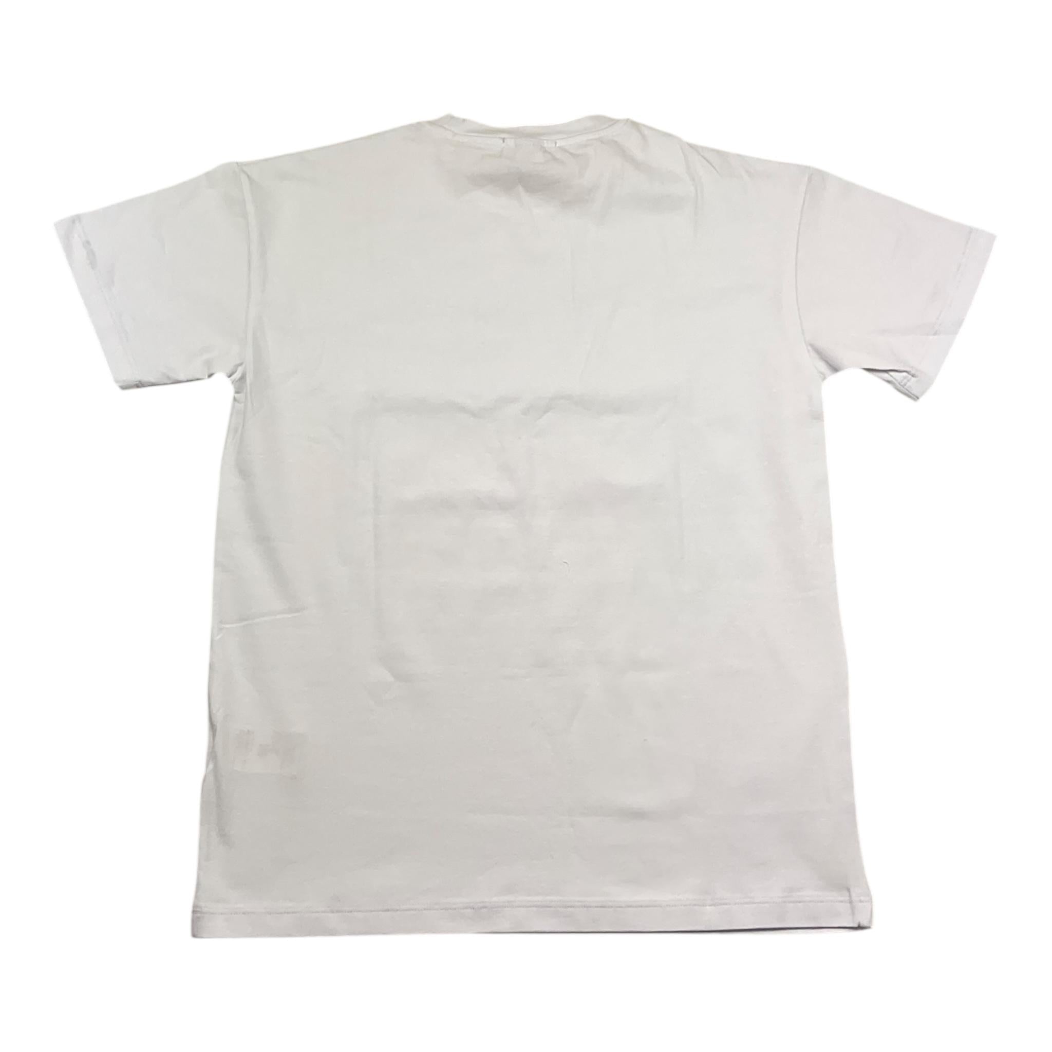 Daniele Alessandrini T-Shirt Girocollo Tinta Unita con Stampe per Bambino 1236M00193 BIANCO DANIELE ALESSANDRINI 