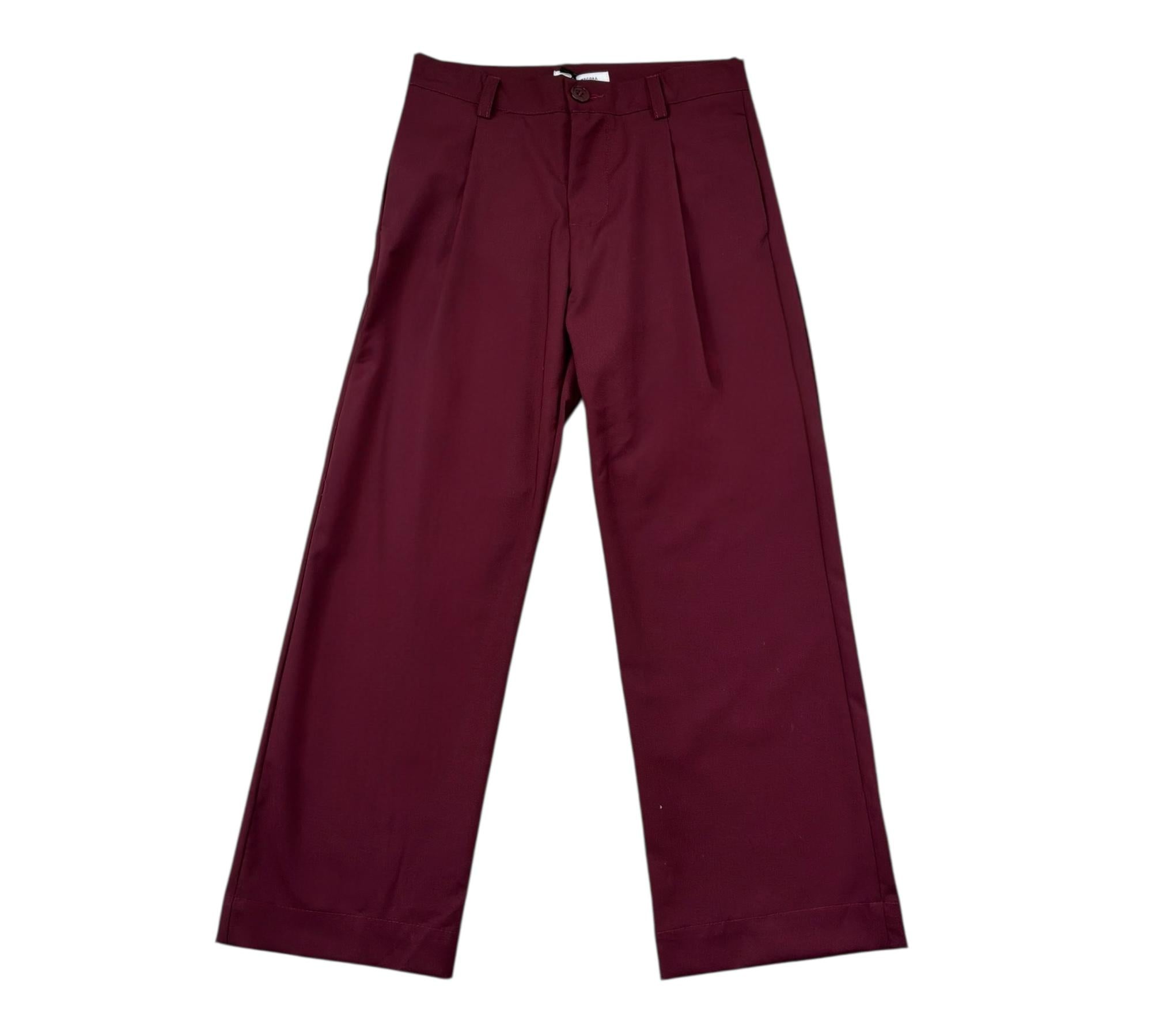 Paolo Pecora Pantalone Tinta Unita con Girovita Regolabile per Bambino PP4195 BORDEAUX PAOLO PECORA 