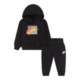 NIKE completo tinta unita 2pz felpa-pantalone Nero per Bambino 86M412 NERO NIKE 
