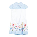 Monnalisa Abito Mezza Manica Bicolore per Bambina 11E920 BIANCO/AZZURRO MONNALISA 