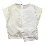 Naida Einfarbiges Button-Down-Ärmelloses Hemd Weiß Für Mädchen
