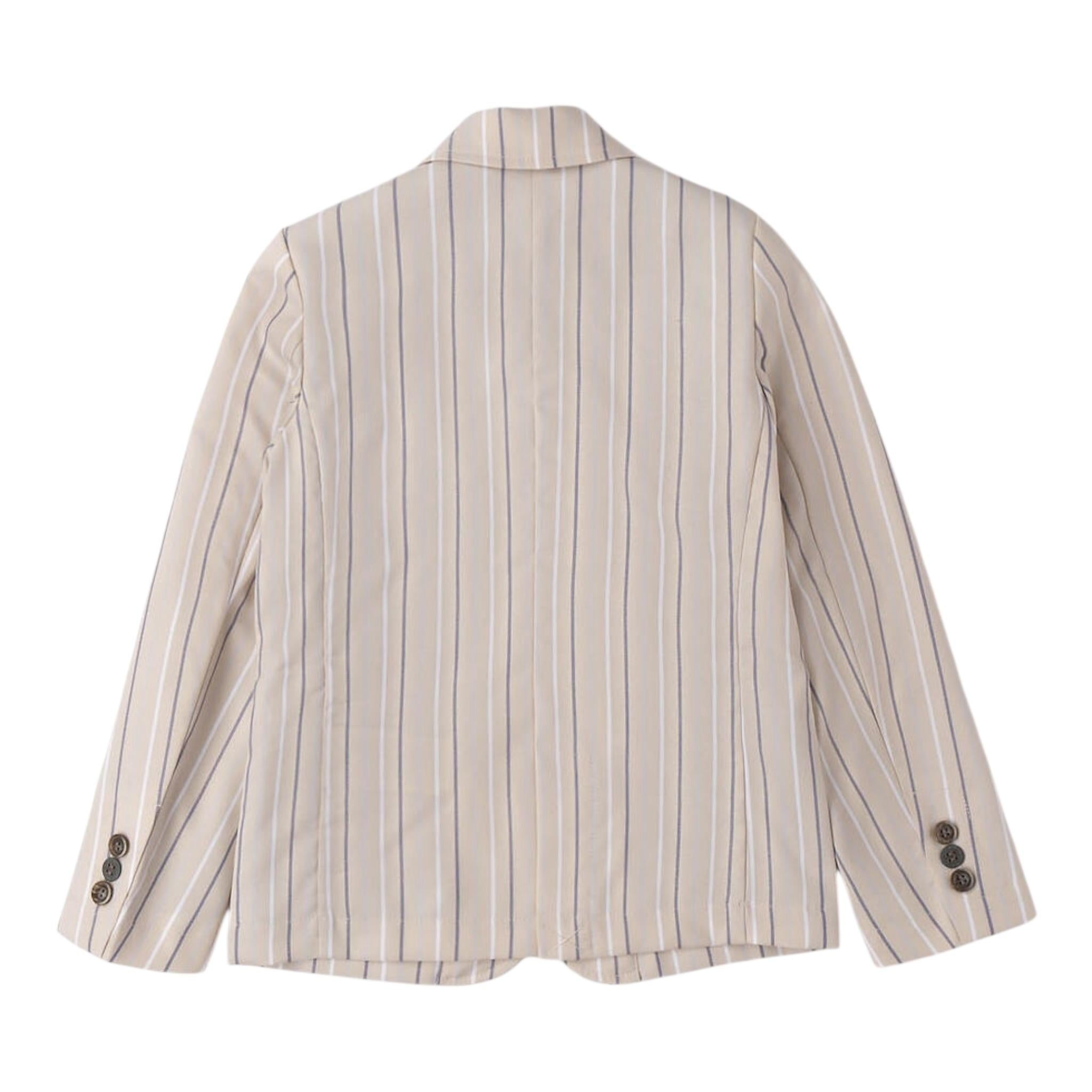 Sarabanda Giacca Tinta Unita Fantasia A Righe per Bambina 06341 BEIGE SARABANDA 