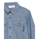 Trussardi Camicia Tinta Unita Manica Lunga In Denim per Bambino TBP25062CAJ AZZURRO TRUSSARDI 