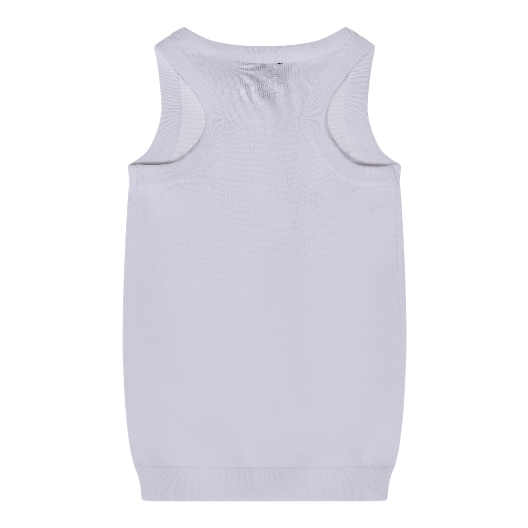 Marc Ellis Abito Tinta Unita Giromanica con Brillantini per Bambina JMNDR01443J BIANCO MARC ELLIS 