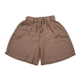 Dusty Color Bermuda Tinta Unita con Elastico In Vita per Bambino DJWS5019SH MARRONE DUSTY COLOR 