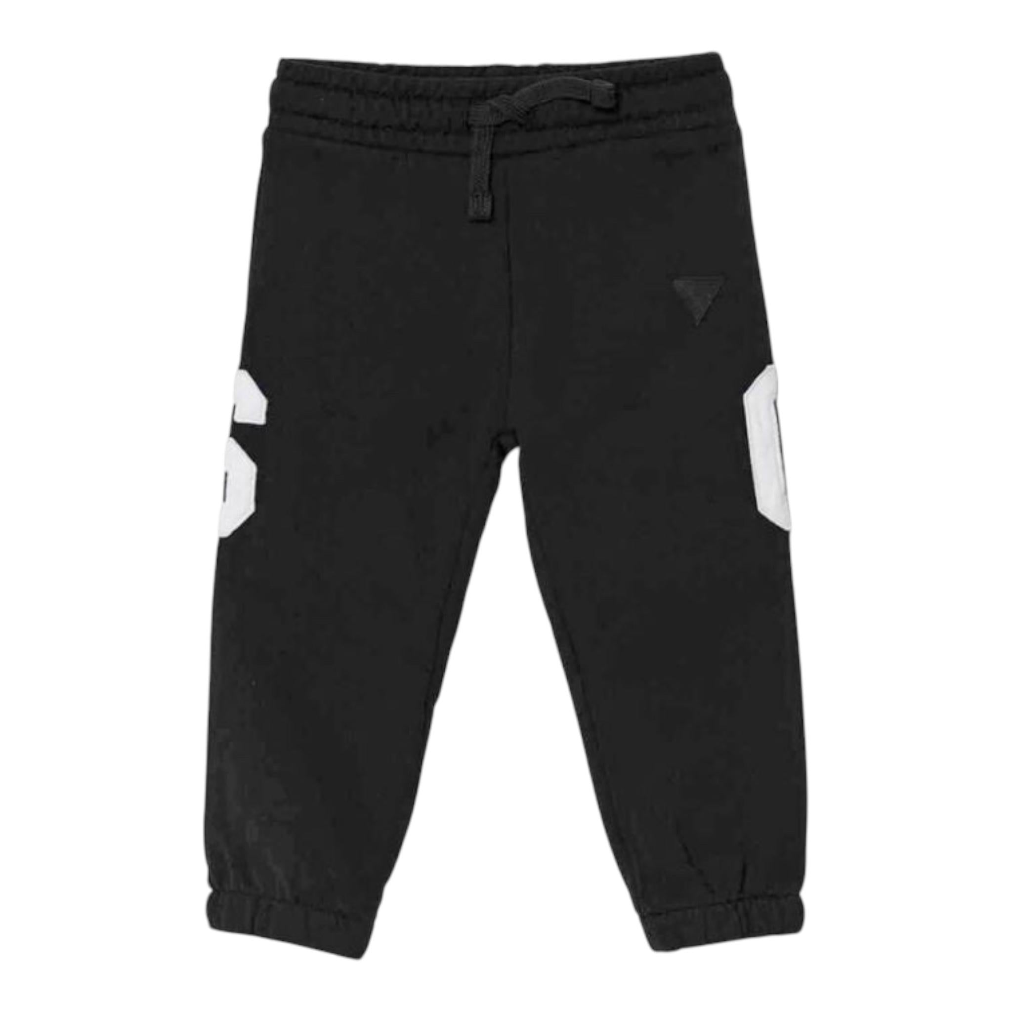 GUESS pantalone tinta unita con stampa Nero per Neonato N4YQ13KAD73 NERO GUESS 