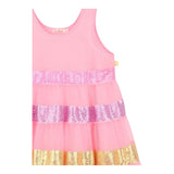 Billieblush Abito Tinta Unita con Paillettes per Bambina U20965 ROSA BillIEBLUSH 