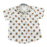 Le Bebe' Camicia tinta unita con Stampa A Pois Bianco per Neonato LBB4594 BIANCO LE BEBE' 