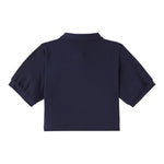 Il Gufo Polo Mezza Manica Tinta Unita Modello Crop per Neonata P25PC095MF032N BLU IL GUFO 
