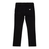 EMPORIO ARMANI jeans tinta unita con logo Nero per Bambino 8N4J06 NERO EMPORIO ARMANI 