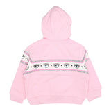 Chiara Ferragni – Einfarbiger Kapuzenpullover mit Reißverschluss und rosa Aufdruck für Mädchen
