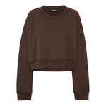 Dsquared2 Felpa Chiusa Tinta Unita con Logo per Bambina DQ2933 MARRONE DSQUARED2 