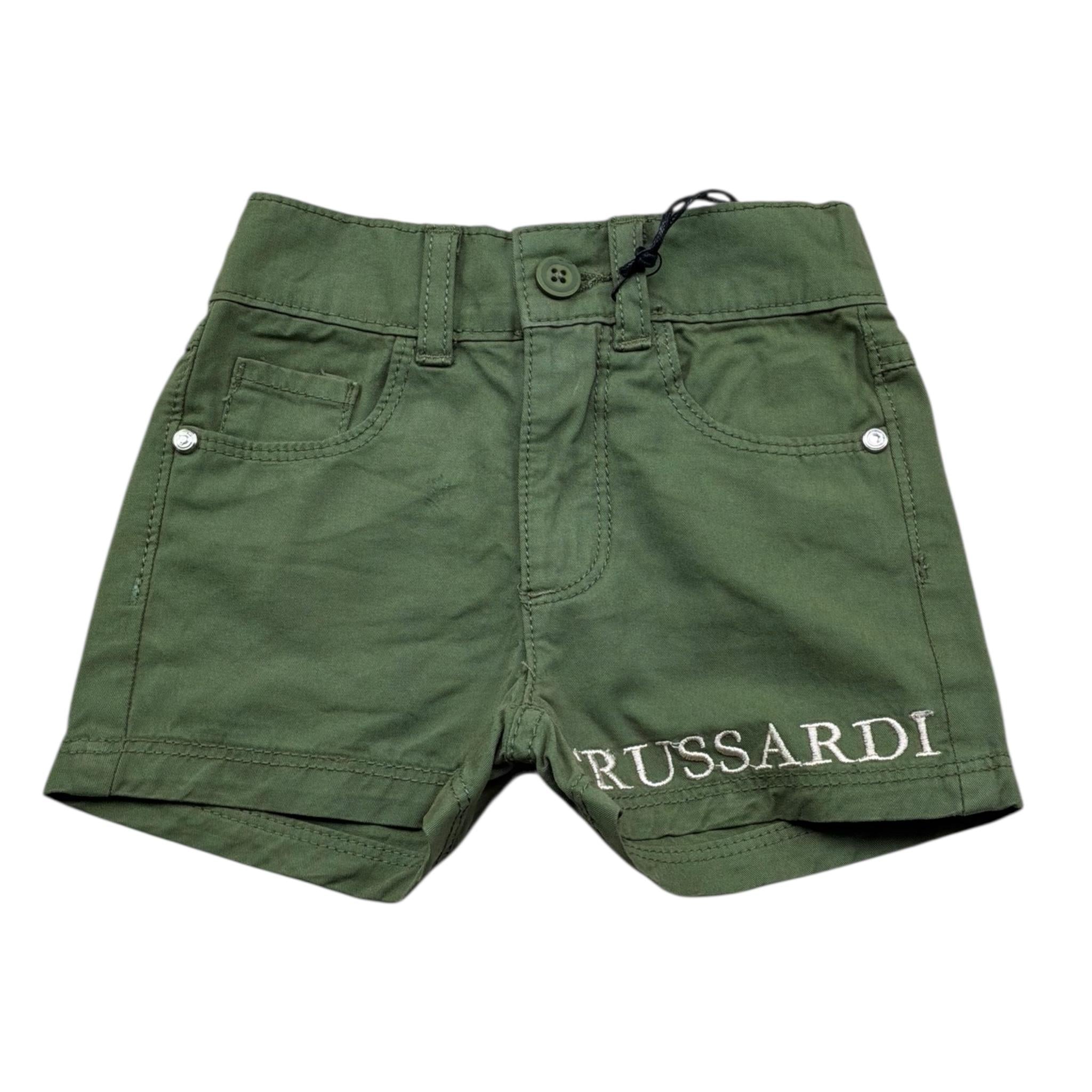 Trussardi Bermuda Tinta Unita con Girovita Regolabile per Neonato TIP25041BE VERDE TRUSSARDI 