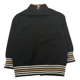 TRUSSARDI cardigan tinta unita cn profil in contrasto Nero per Neonato TIA25077MA NERO TRUSSARDI 