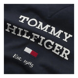TOMMY HILFIGER felpa con zip e cappuccio tinta unita con logo Blu per Bambino KB0KB08710 BLU TOMMY HILFIGER 