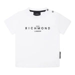 John Richmond T-Shirt Girocollo Tinta Unita con Stampa per Neonato RBP25003TSJN BIANCO JOHN RICHMOND 