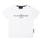 John Richmond T-Shirt Girocollo Tinta Unita con Stampa per Neonato RBP25003TSJN BIANCO JOHN RICHMOND 