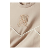 EMPORIO ARMANI felpa girocollo tinta unita con stampa Beige per Neonato 6DHMJ7 BEIGE EMPORIO ARMANI 