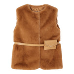 MAYORAL gilet tinta unita con borsetta Marrone per Neonata 4365N MARRONE MAYORAL 