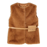 MAYORAL gilet tinta unita con borsetta Marrone per Neonata 4365N MARRONE MAYORAL 