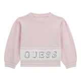 GUESS maglia girocollo tinta unita coon logo Rosa per Neonata K4YR00Z3GW00 ROSA GUESS 