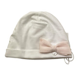 Ninnaoh Cappello Tinta Unita con Applicazione per Neonata E25CA5 BIANCO NINNAOH 