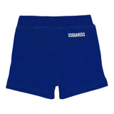 Dsquared2 – Bermuda-Shorts in Unifarbe mit elastischem Bund in Blau für Neugeborene