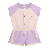 Carre'Ment Beau Rosa Halbarm-Einteiler-Overall für Baby-Mädchen
