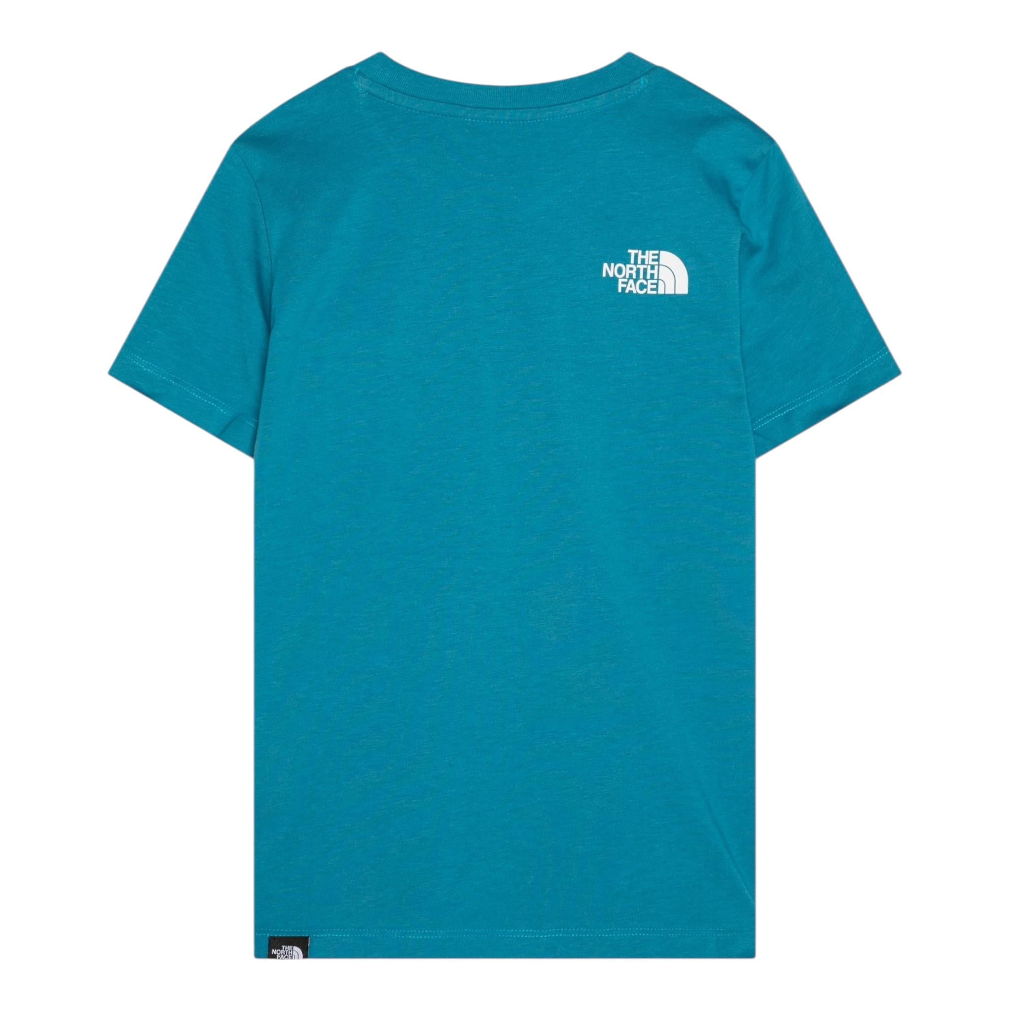 The North Face T-Shirt Girocollo Tinta Unita con Stampa per Bambino NF0A8DRN6H0 BLU THE NORTH FACE 