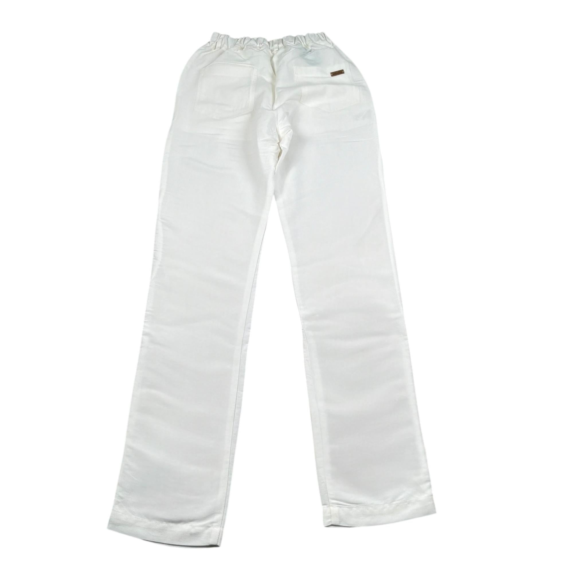 Lalalu' Pantalone Tinta Unita con Elastico In Vita per Bambino PTL40PB BIANCO LALALU' 