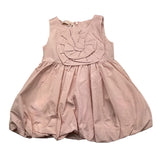Please Einfarbiges ärmelloses Kleid mit rosa Applikation für Baby Mädchen