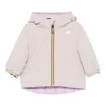 K-WAY giubbino reversibile con zip e cappuccio bicolore Beige/lilla per Neonata K7132PWXXX BEIGE/LILLA K-WAY 